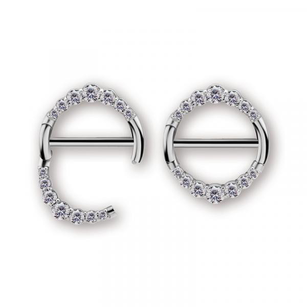 SS316L NIPPLE DOUBLE CLICKER W.TOP AND BOTTOM SET W.PREMIUM ZIRCONIA