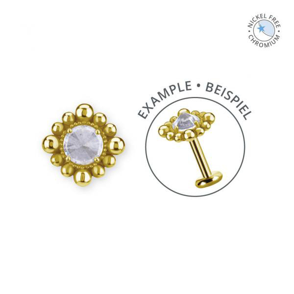 18K GOLD PVD CoCr NF INTERNAL MICRO ATTACHMENT SET W. PREMIUM ZIRCONIA