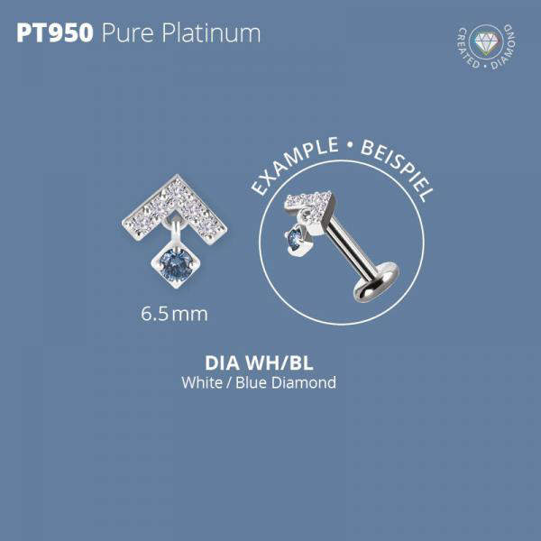 PLATINUM 950 INTERNAL ATTACHMENT SET W. CREATED DIAMONDS