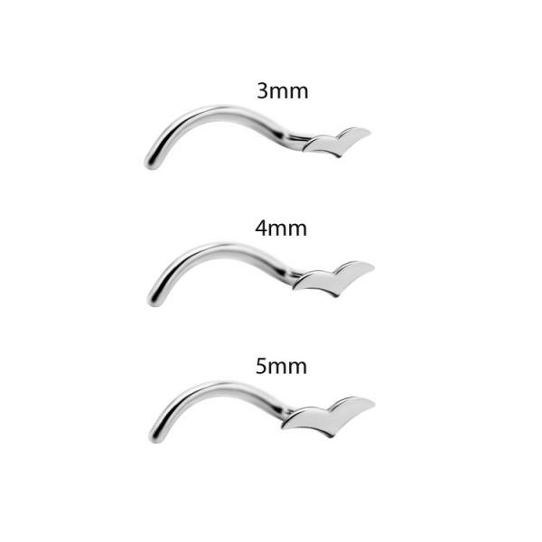 TITANIUM CURVED NOSE STUDS (BIRD)