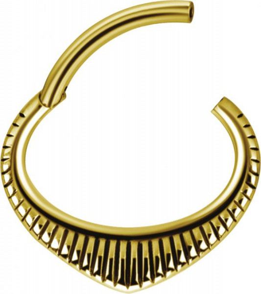 24K GOLD PVD SS316L HINGED SEPTUM AND DAITH CLICKER