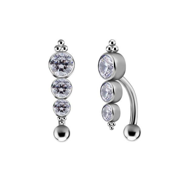 TITANIUM INTERNAL CLUSTER BELLY BANANAS SET W. PREMIUM ZIRCONIA