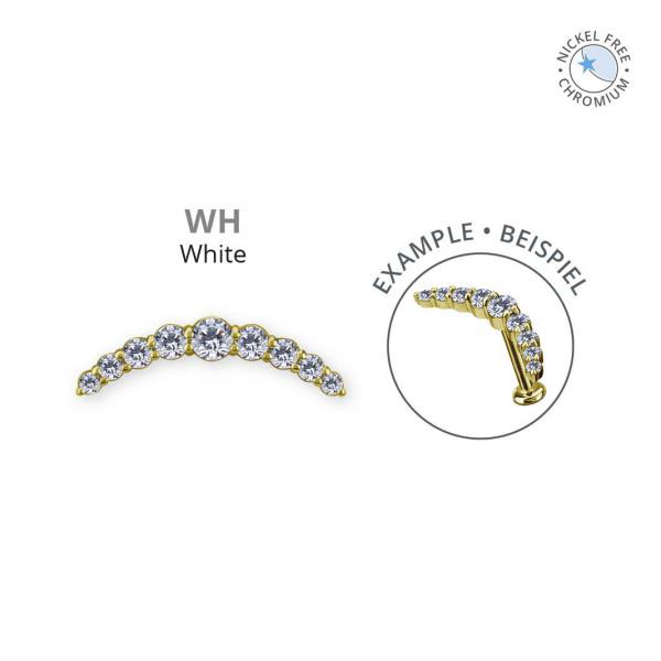 18K GOLD PVD CoCr NF INTERNAL CRESCENT ATTACHMENT SET W. PREMIUM ZIRCONIA