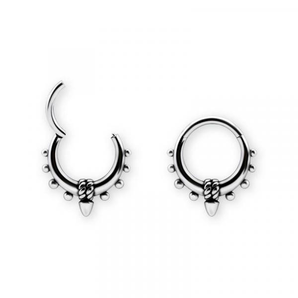 SS316L HINGED CLICKER WITH ROPE AND SPIKE