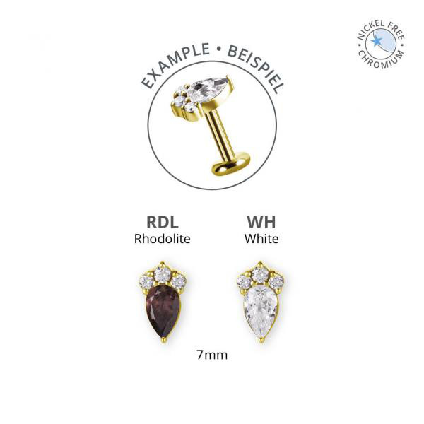 GOLD PVD CoCr NF THREADLESS ATTACHMENT SET W. PREMIUM ZIRCONIA