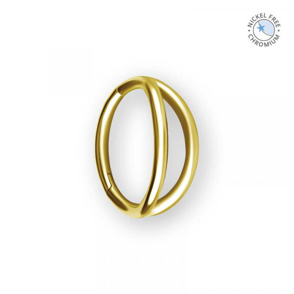 18K GOLD PVD CoCr NF HINGED SEGMENT RING (DOUBLE)