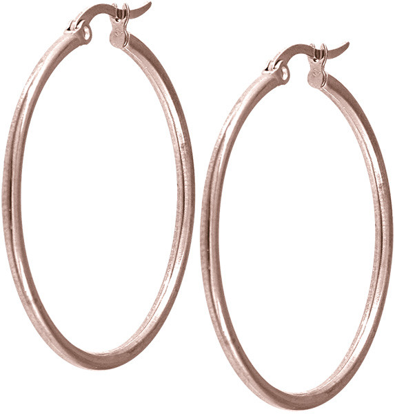 SS316L ROSE GOLD PVD HOOP EARRINGS (PAIR)
