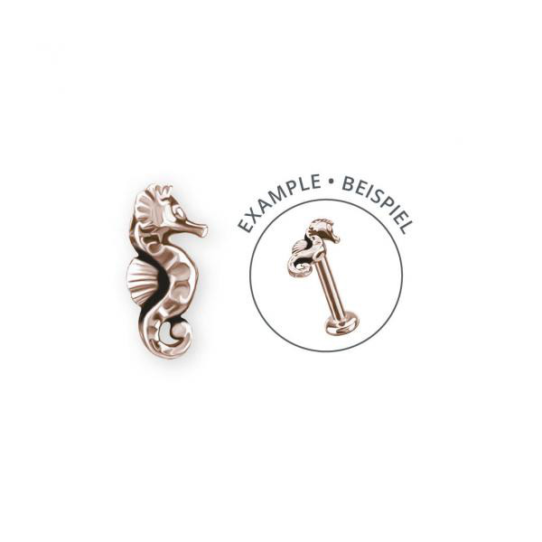 ROSE GOLD PVD SS316L INTERNAL MICRO SEA HORSE ATTACHMENT