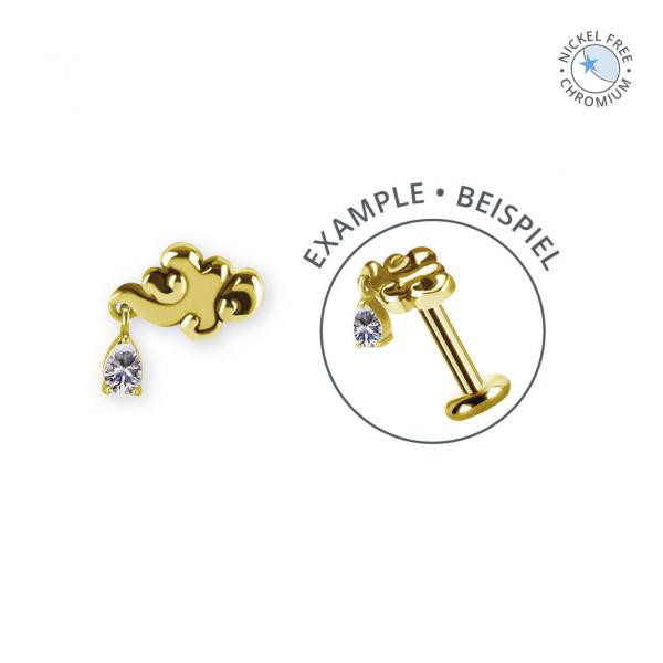 18K GOLD PVD CoCr NF INTERNAL MICRO ATTACHMENT SET W. PREMIUM ZIRCONIA