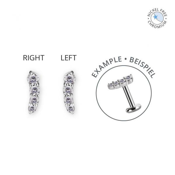 CoCr NF THREADLESS RIGHT EAR ATT. SET W. PREMIUM ZIRCONIA -CLOSED BACK