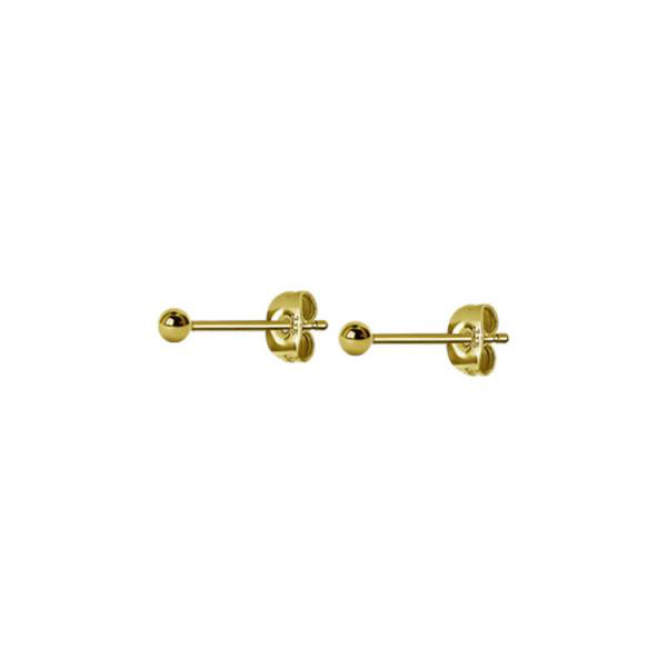 24K GOLD PVD SS316L BALL EARSTUDS (PAIR)