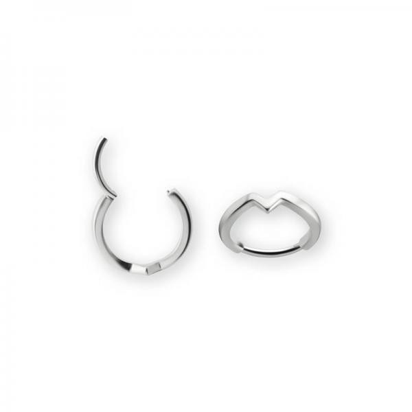 SS316L CONCH V SHAPED CLICKER HIGH POISHED