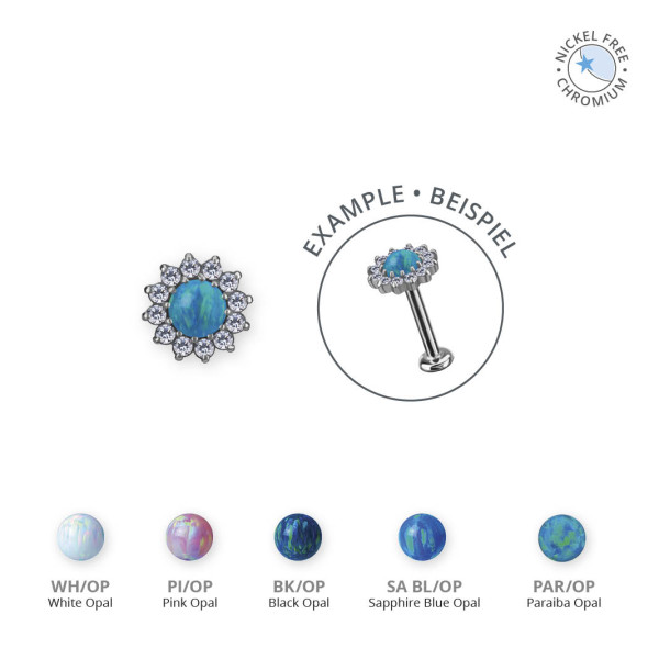 CoCr NF THREADLESS ATTACHMENT SET W. LAB CREATED OPAL