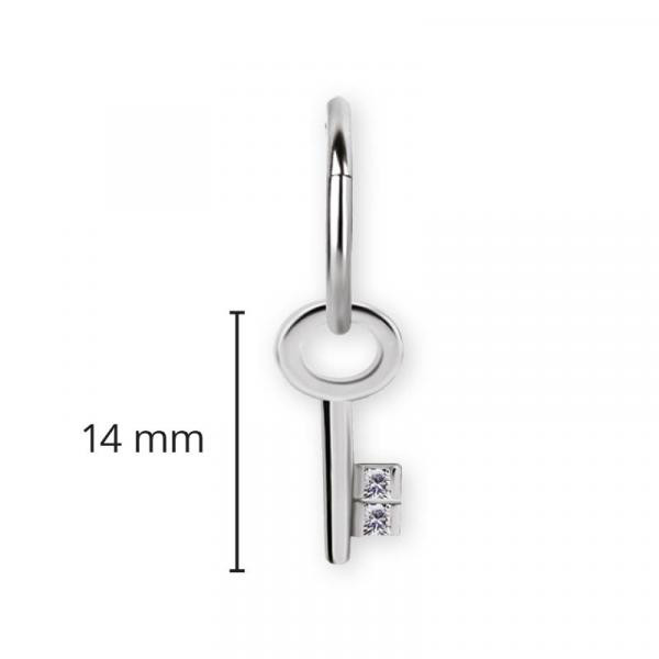 SS316L KEY CHARMS FOR HINGED SEGMENT RINGS