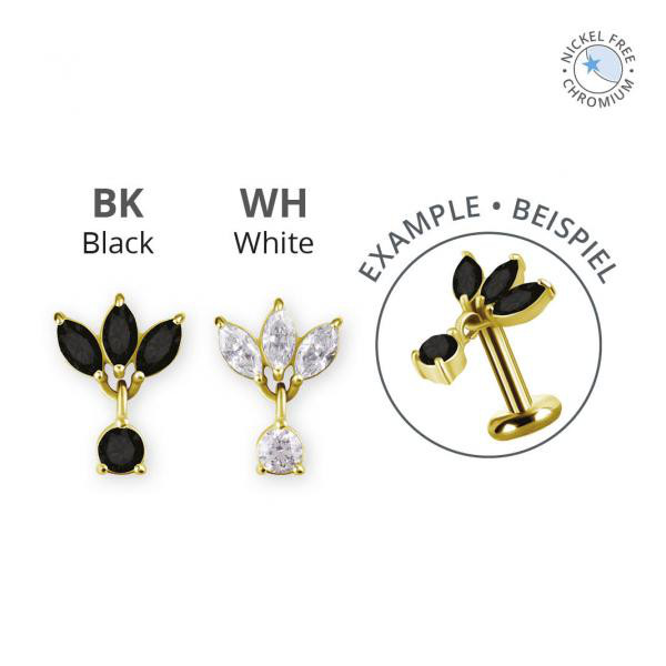 GOLD PVD CoCr NF THREADLESS ATTACHMENT SET W. PREMIUM ZIRCONIA