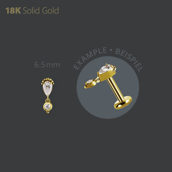 18K GOLD INTERNAL MICRO ATTACHMENT SET W. PREMIUM ZIRCONIA