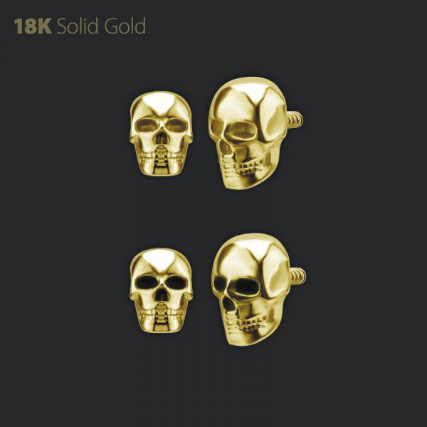 18K GOLD SKULL MICRO ATTACHMENT