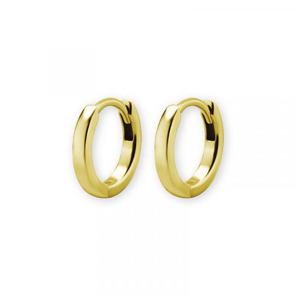 24K GOLD PVD SS316L STEEL HOOPS