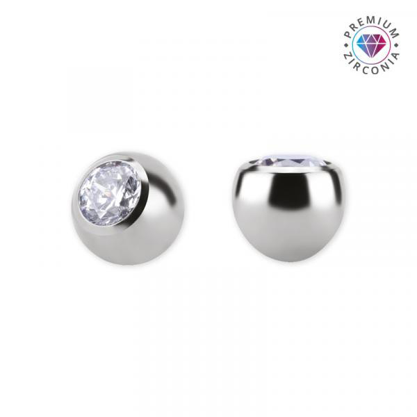 TITANIUM EXTERNALLY THREADED BALL W. PREMIUM ZIRCONIA