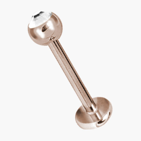 ROSE GOLD PVD SS316L JEWELLED MICRO LABRET