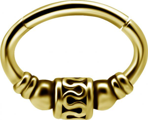 24K GOLD PVD SS316L HINGED SEPTUM AND DAITH CLICKER