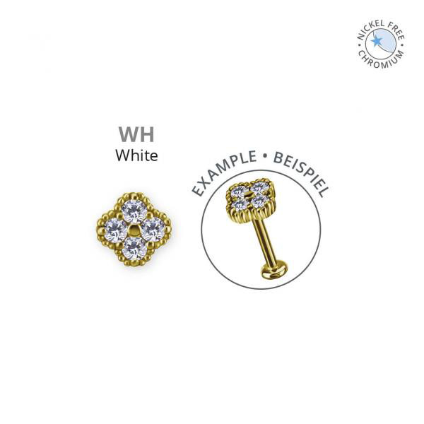18K GOLD PVD CoCr NF INTERNAL MICRO QUAD ATTACHMENT SET W. PREMIUM ZIRCONIA