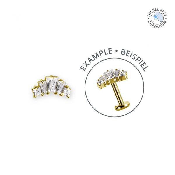 GOLD PVD CoCr NF THREADLESS ATTACHMENT SET W. PREMIUM ZIRCONIA