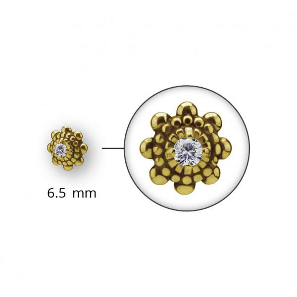 24K GOLD PVD SS316L MICRO ATTACHMENT (TRIBAL LOOK)