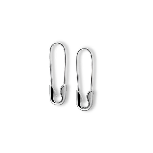 SS316L MIDI SAFETY PIN EARRINGS (PAIR)