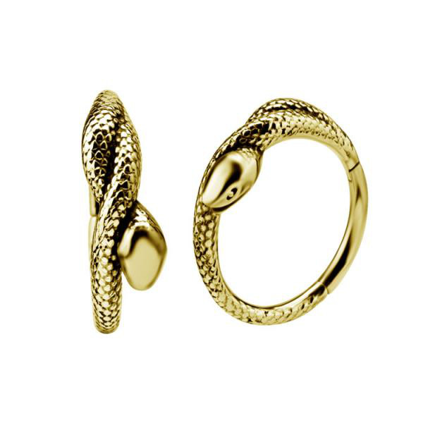 24K GOLD PVD SS316L HINGED RING (SNAKE)