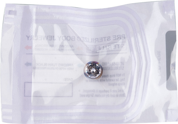 STERILIZED TITANIUM JEWELLED 3MM MICRO BALLS (BIG STONE)(10PC/PACK)