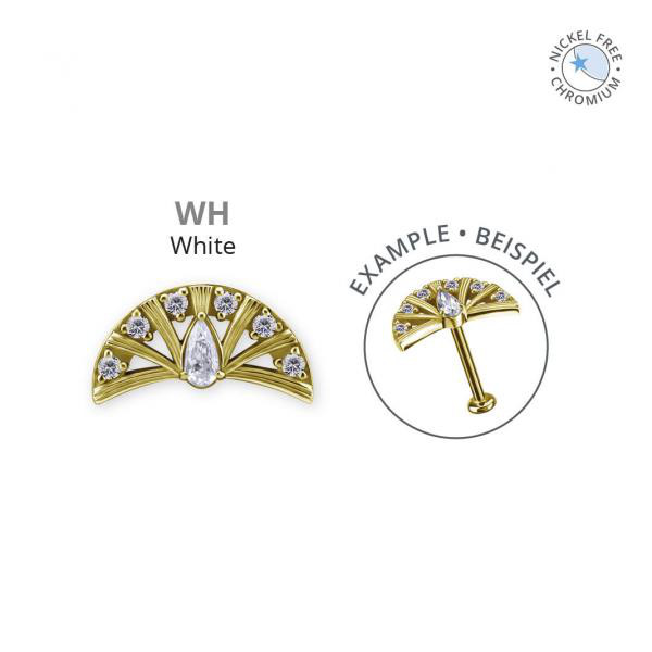 18K GOLD PVD CoCr NF INTERNAL MICRO FAN ATTACHMENT SET W. PREMIUM ZIRCONIA