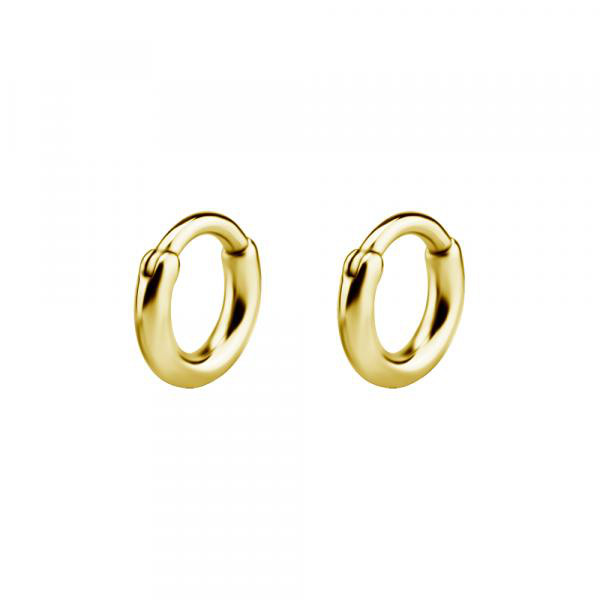 24K GOLD PVD SS316L STEEL HOOPS