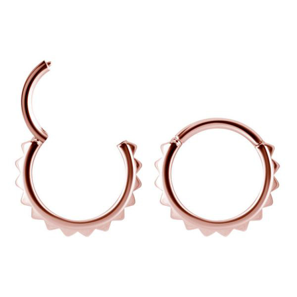 SS316L GUN METAL PVD CLICKERS WITH PYRAMID TEXTURE