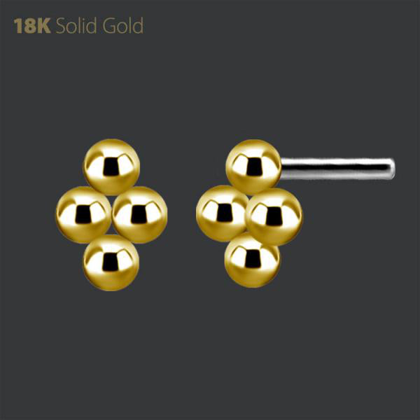 18K GOLD 4 BALL THREADLESS ATTACHMENT