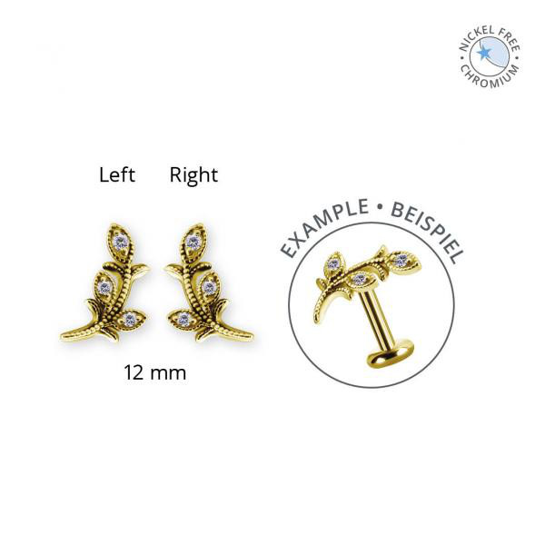 GOLD PVD CoCr NF THREADLESS ATTACHMENT SET W. PREMIUM ZIRCONIA