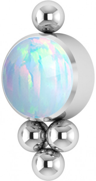 TITANIUM INTERNAL MICRO CLUSTER ATT. SET W. LAB CREATED OPALS