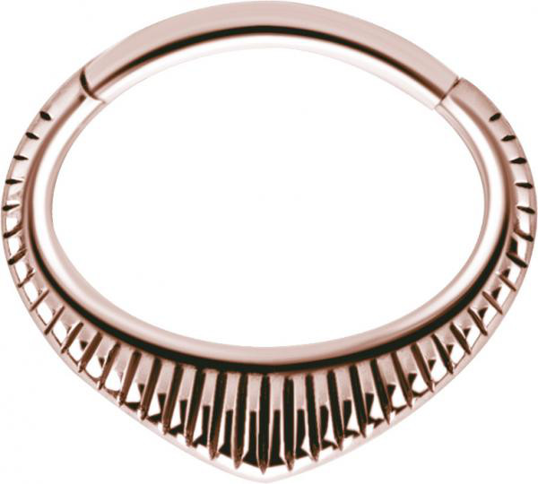 ROSE GOLD PVD SS316L HINGED SEPTUM AND DAITH CLICKER