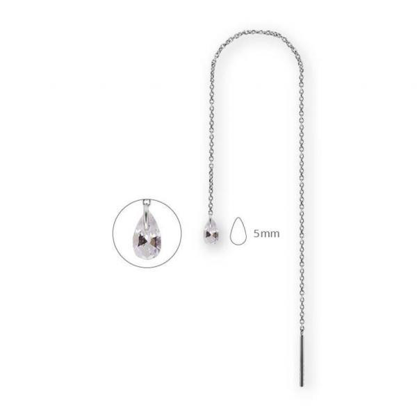 SS316L THREADERS (11CM) WITH CUBIC ZIRCONIA