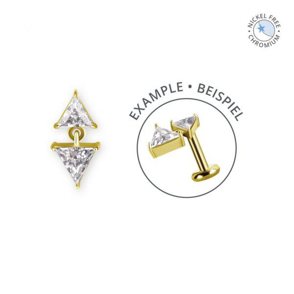 18K GOLD PVD CoCr NF INTERNAL MICRO ATTACHMENT SET W. PREMIUM ZIRCONIA