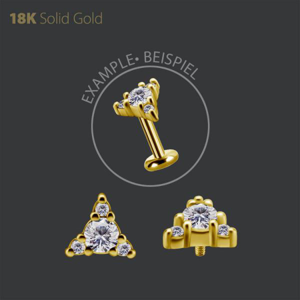 18K GOLD INTERNAL MICRO ATTACHMENT SET W. PREMIUM ZIRCONIA