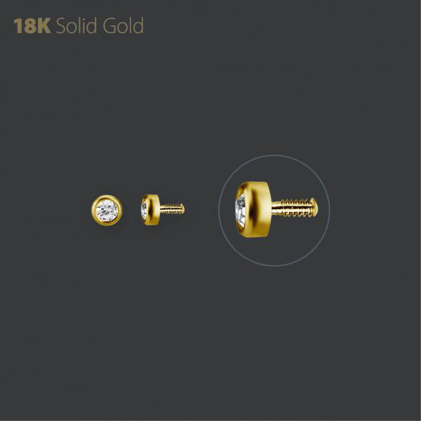 18K GOLD INTERNAL MICRO ATTACHMENT SET W. PREMIUM ZIRCONIA