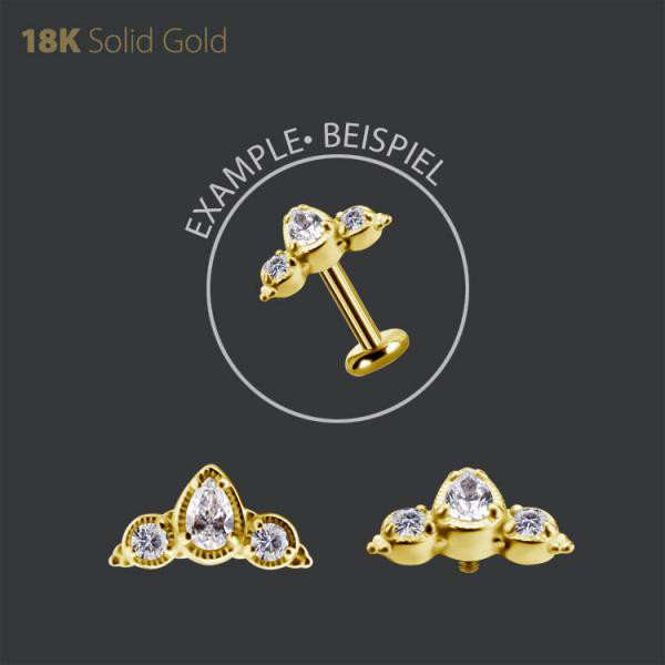 18K GOLD MICRO ATTACHMENT SET WITH PREMIUM ZIRCONIA