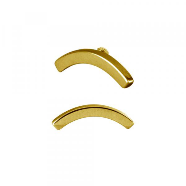 24K GOLD PVD SS316L MICRO ATTACHMENT (FLAT CURVED WIRE)
