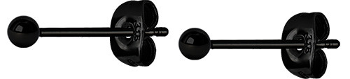 BLACK PVD SS316L BALL EARSTUDS (PAIR)
