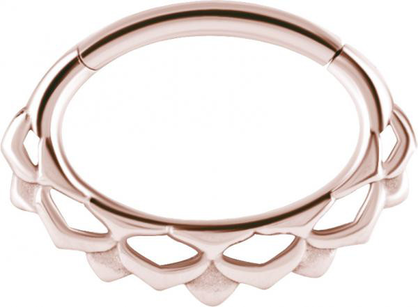 ROSE GOLD PVD SS316L HINGED SEPTUM AND DAITH CLICKER