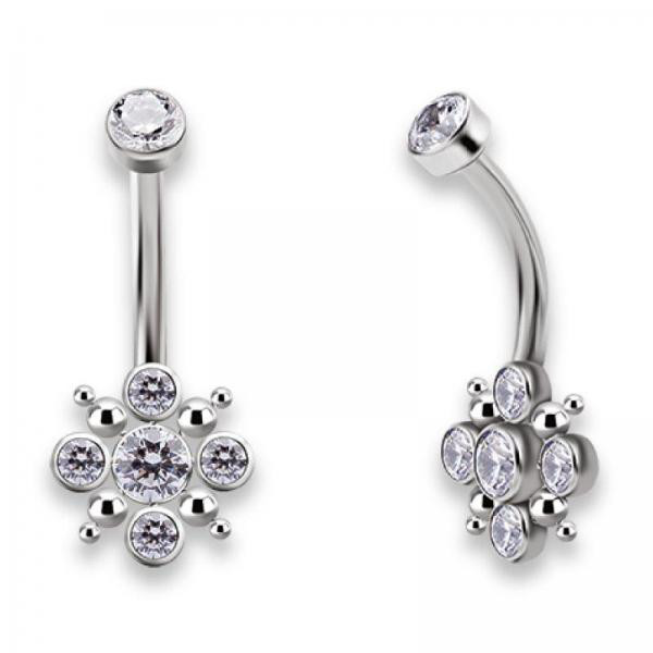 TITANIUM INTERNAL CLUSTER BELLY BANANA SET WITH PREMIUM ZIRCONIA