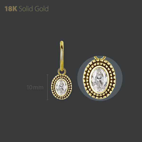 18K GOLD CHARM SET W. PREMIUM ZIRCONIA