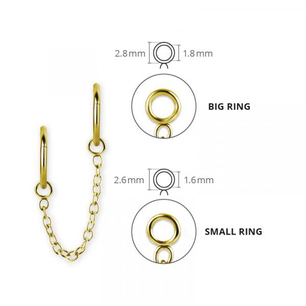 24K GOLD PVD SS316L CONNECTING CHAINS FOR 24KSBCR05