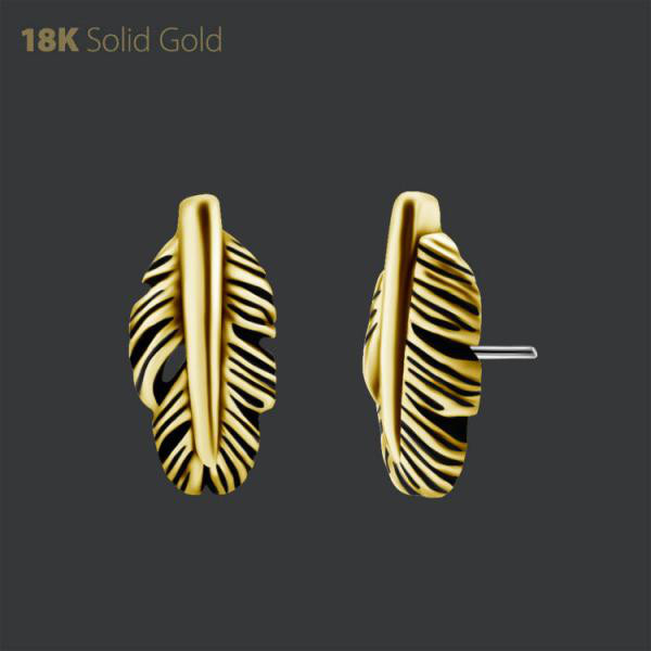 18K GOLD THREADLESS FEATHER ATTACHMENT